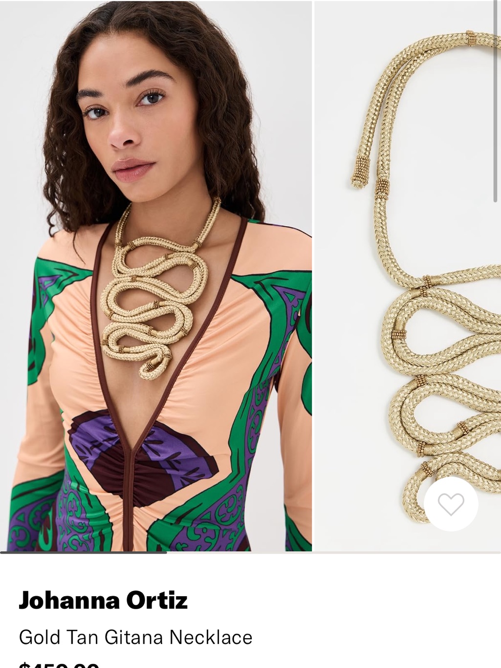 Johanna Ortiz Gold Serpentine Statement Necklace